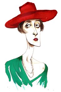 Victoria Mary Vita Sackville-Batı İngiliz şair ve romancı (1892-1962); karikatür by Neale Osborne
